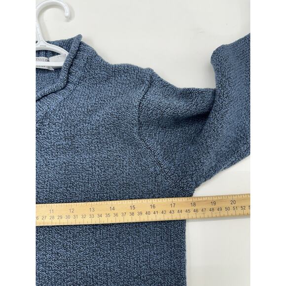 Carolyn Taylor Womens Sweater Size Small Blue Fuzzy Long Sleeve V-Neck - Picture 8 of 11